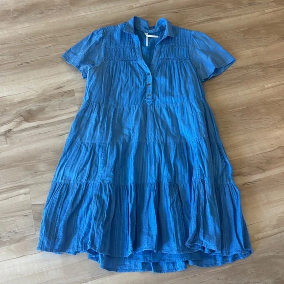 Anthropologie Georgina Tiered Mini Shirtdress - Picture 2 of 7